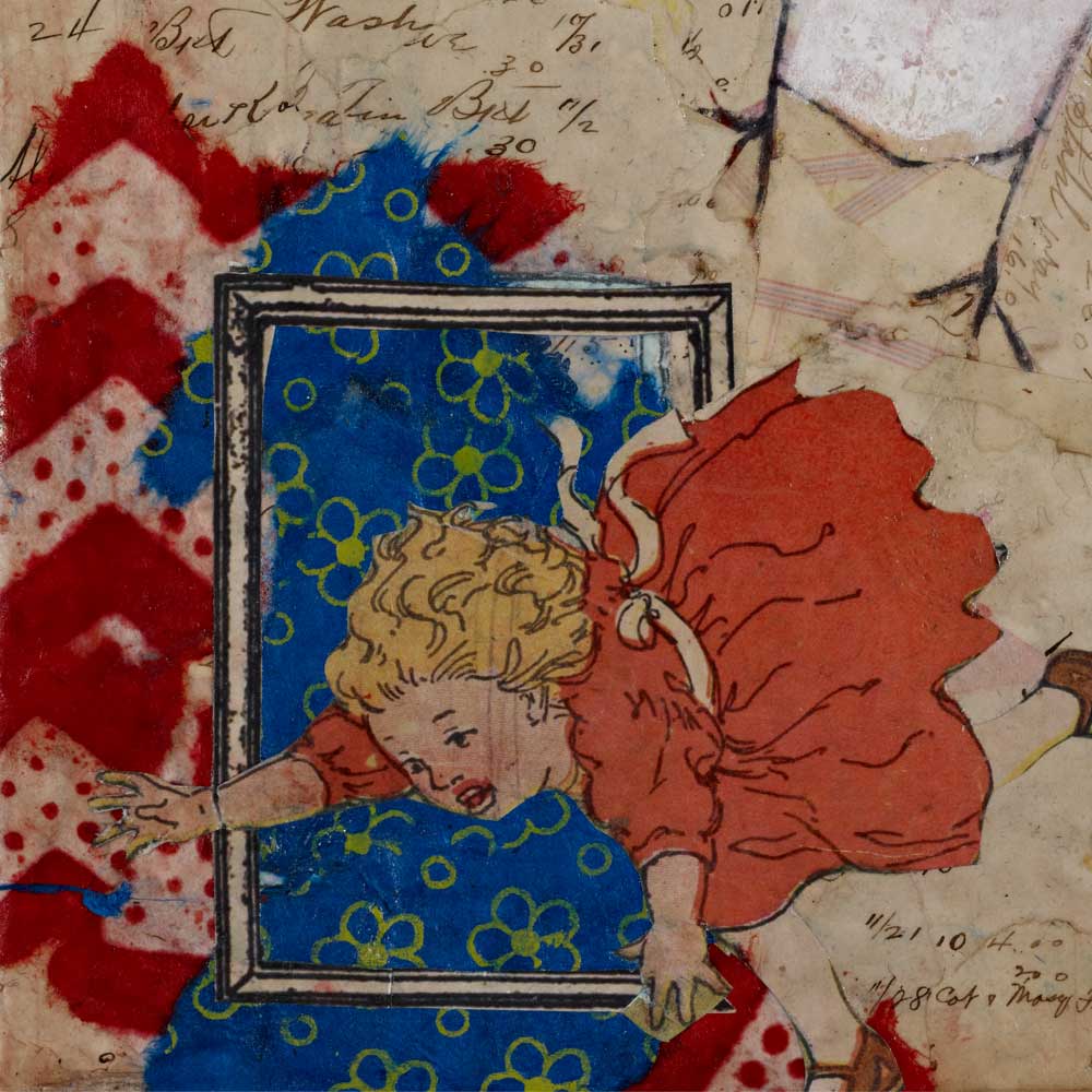 girl falling through the window