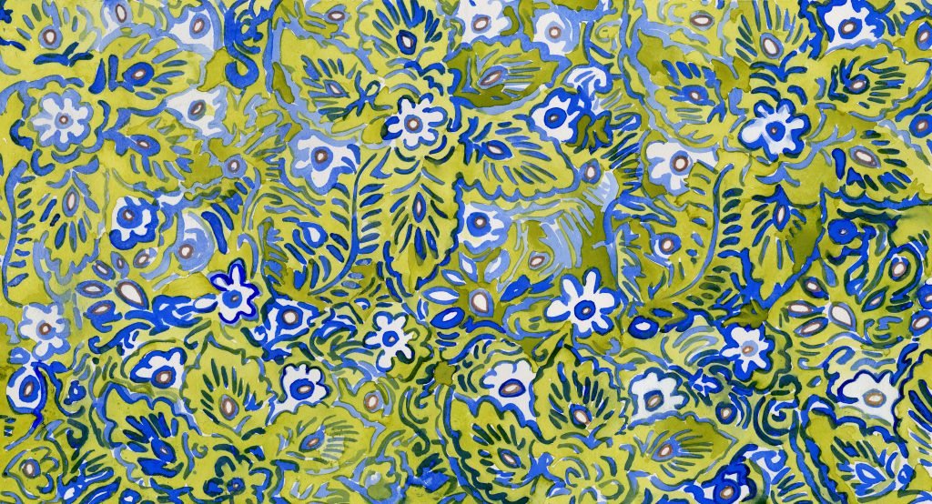 Isa Catto signature pattern, wallflower.